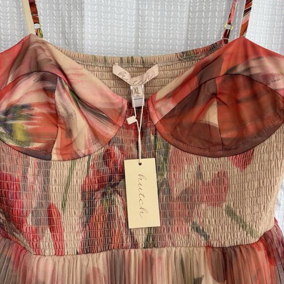 Hutch Dress Womens Size XL Brianna Sleeveless Bustier Pleated Tulle Maxi NWT - Picture 6 of 9